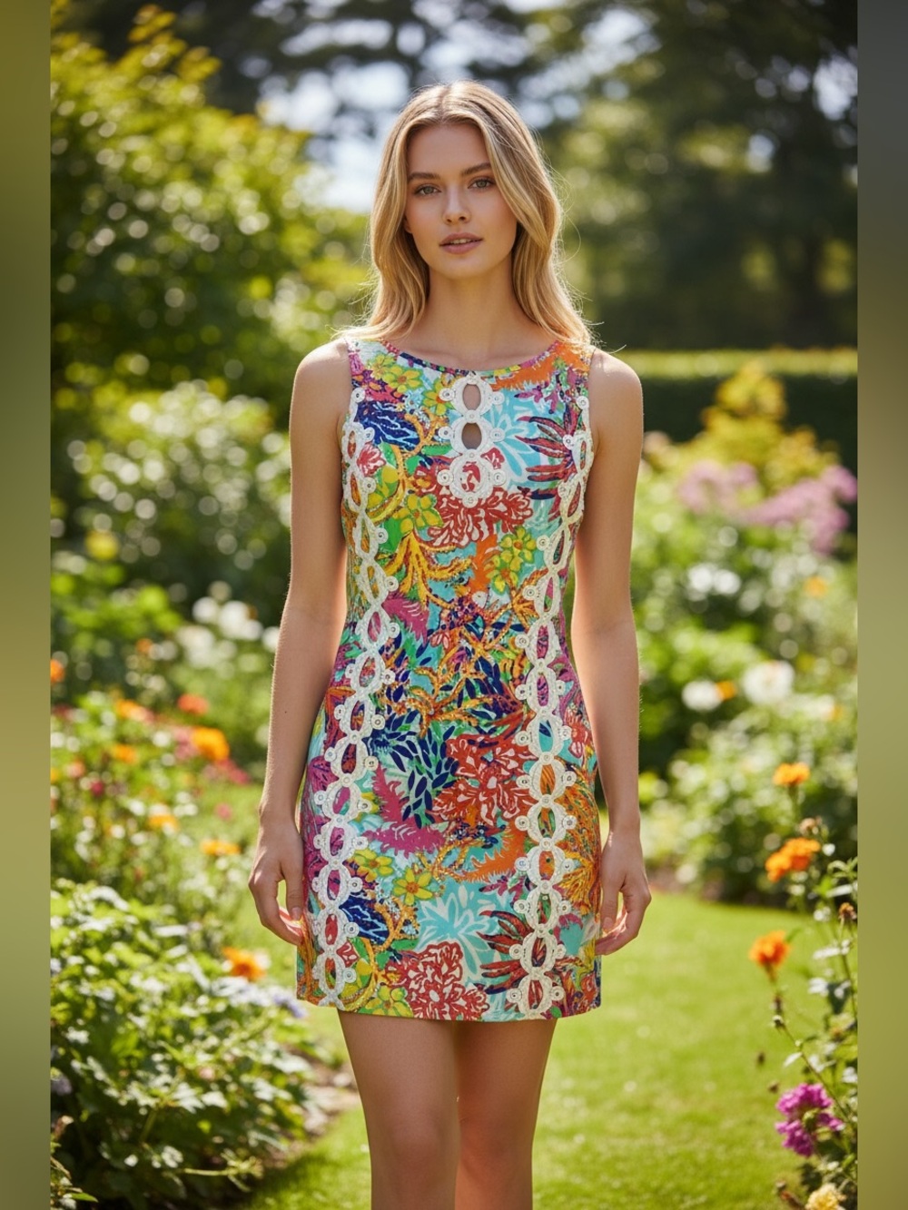 Lily Pulitzer NWOT Floral Sheath Dress Ember Fishing for Compliments Size 4
